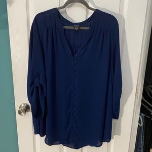 Blue buttoned blouse